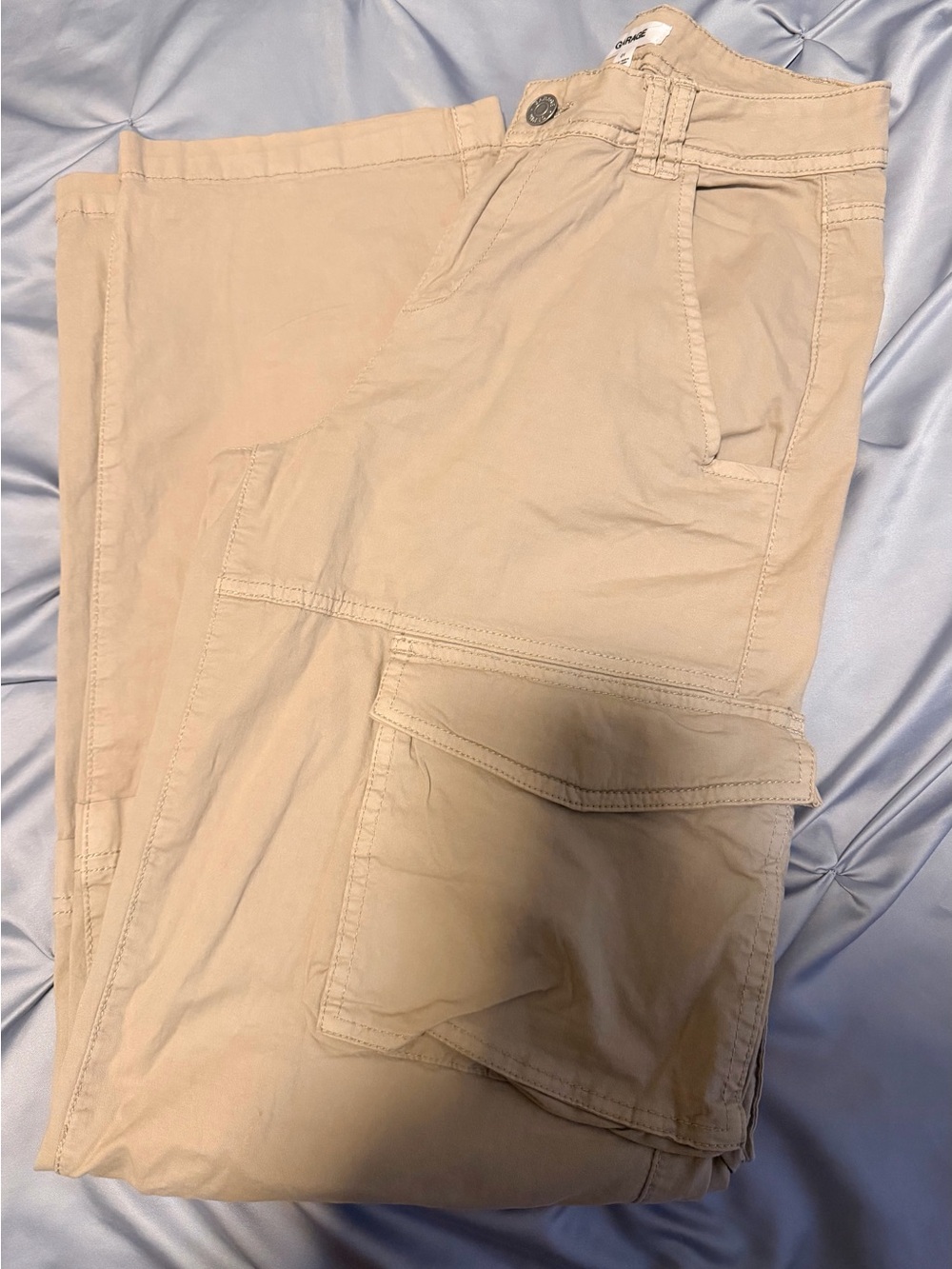 Garage Beige Wide-Leg Cargo